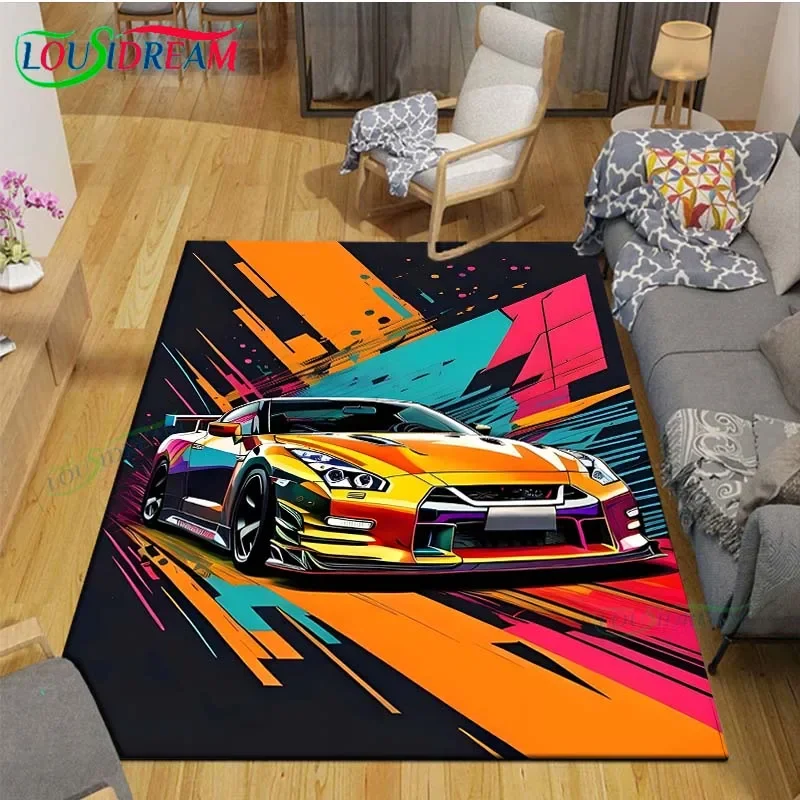 Fashion 3D Game N-NFS Car Carpet Room Decor Floor Mats Bedroom Yoga Mat Photography Props Area Rug Kids Bedroom Birthday Gift