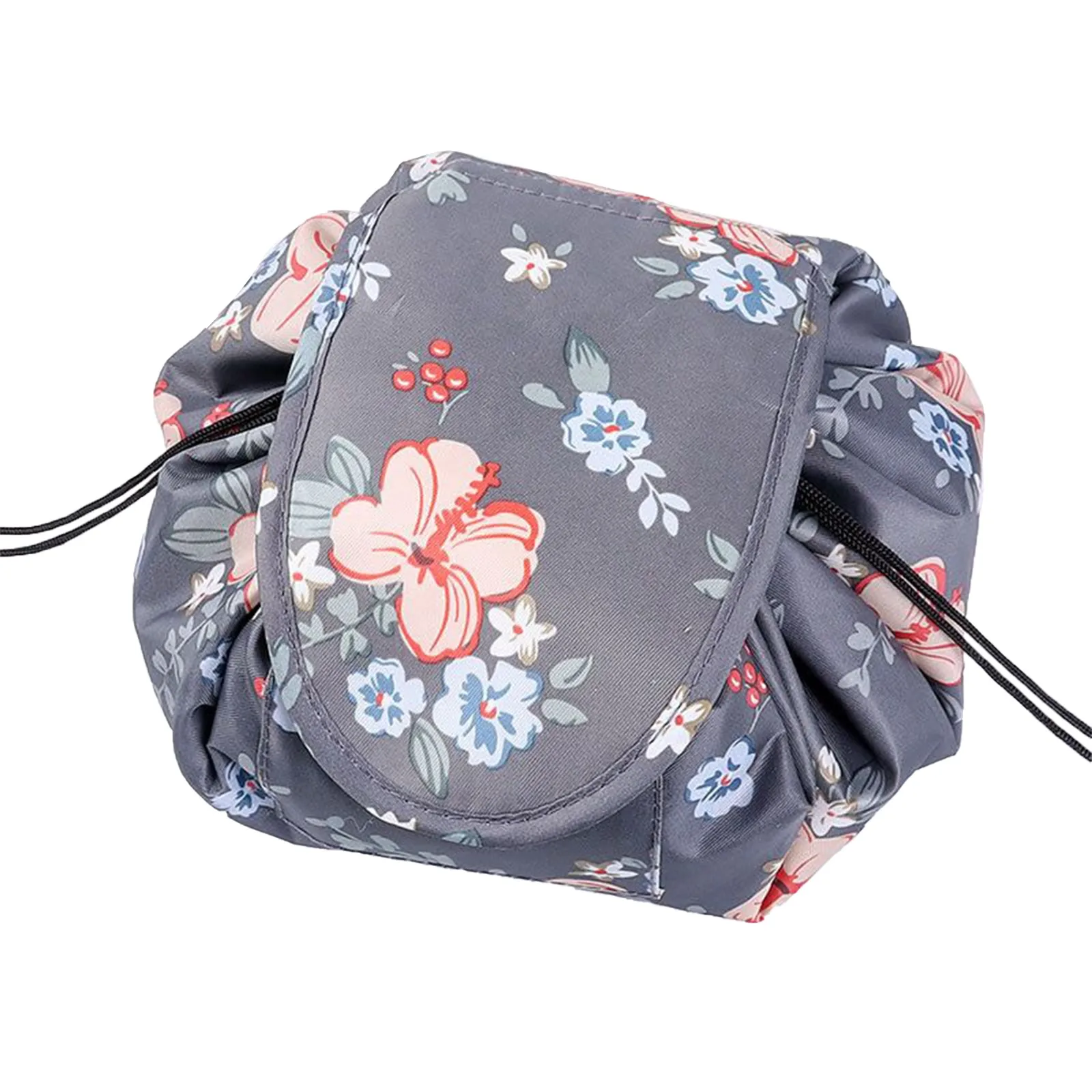 Drawstring Makeup Bag 20 Inch Travel Cosmetic Bag,Opens Flat For Easy Access