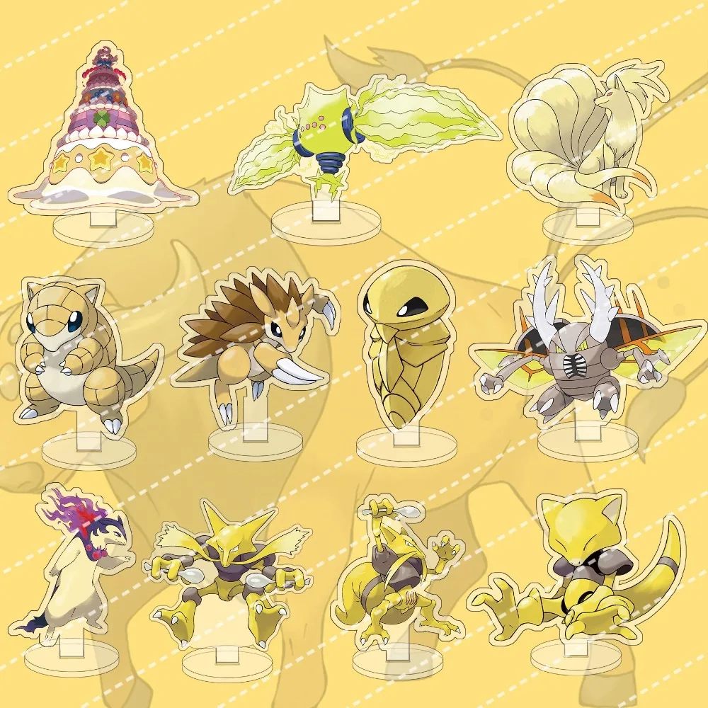 

New Pokémon Acrylic Stand Figure Pikachu Ash Ketchum Anime Peripherals Cute Q-version Originality Anime Desktop Office Ornament