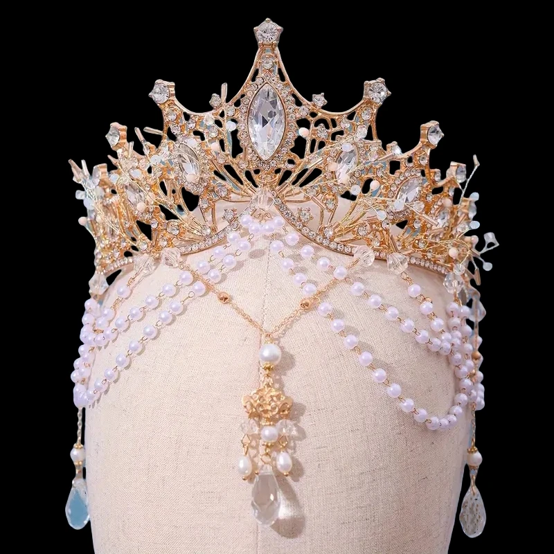 

Хрустальные диадемы и короны в стиле барокко, повязка на голову для женщин, вечерние, выпускные, диадема, свадебные аксессуары для волос, ювелирные изделия, корона, тиара, подарок
