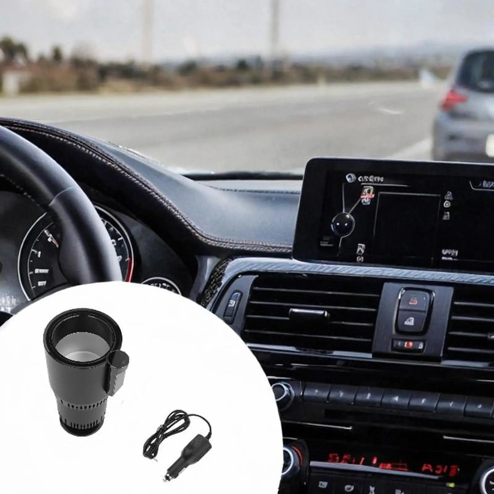 

Car Cup Warmer Cooler Drink Cooler Portable 2 in Display Smart Cup Holder Car