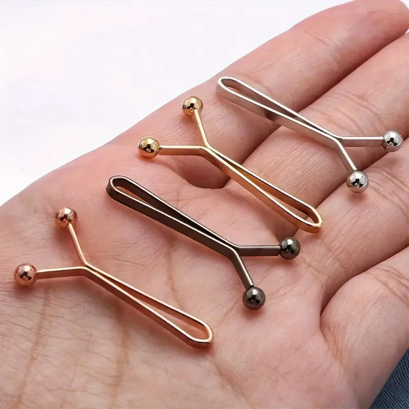 

10Pcs Adjustable Seamless Cuff Clips Non Slip Shirt Cuff Fixed Clips Multi-purpose Waist Cincher Scarf Fastener Practical Clothing Decor Accessories For Daily Wear Clothes Styling Fixing