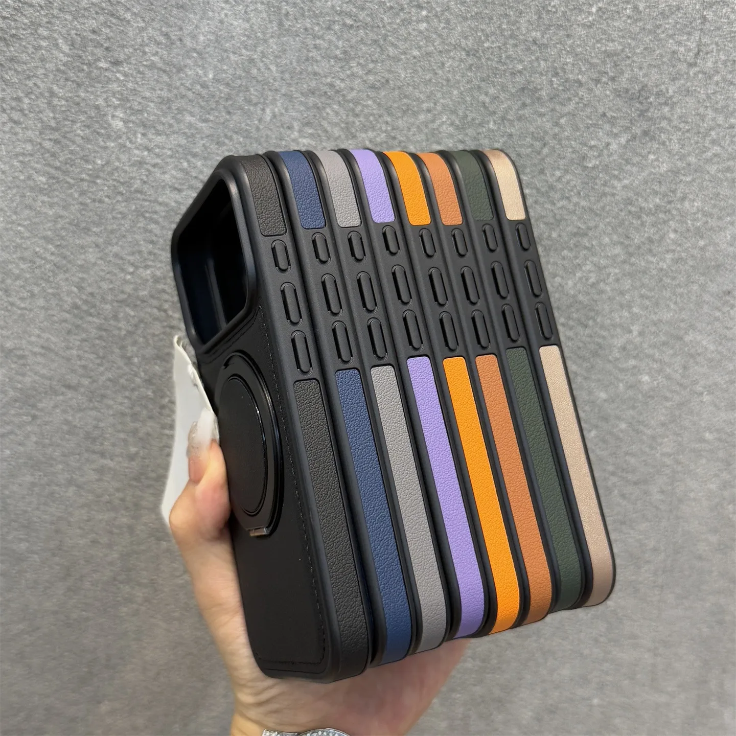 17 ProMax Wax PU Leather Magnetic Charging Phone Case For iPhone 14 15 16 Plus 17 Air 11 12 13 Pro Max 360° Rotating Stand Cover