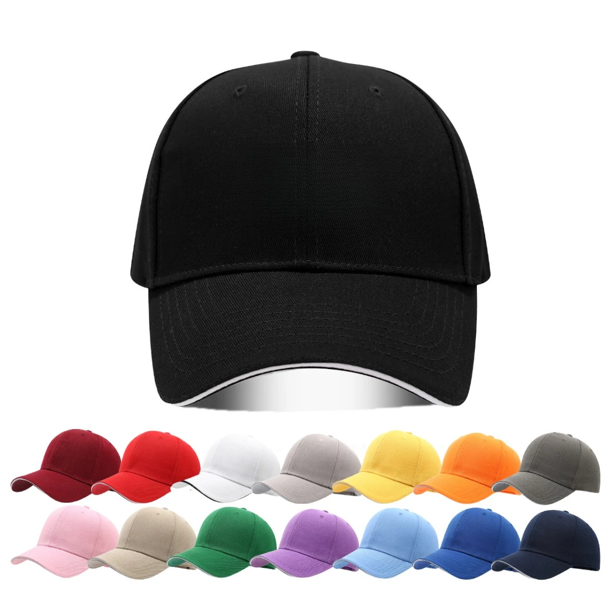1 sandwich Mao Qing baseball cap Light plate sandwich cap Travel team building Group hat Work cap