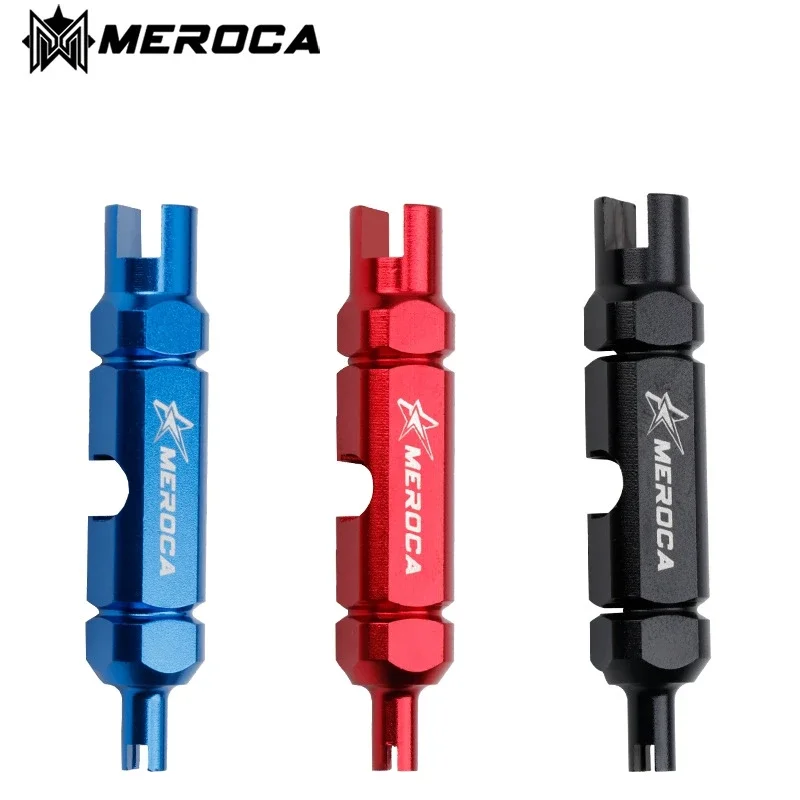 MEROCA Bicycle Schrader Valve Multifunction Wrench Tire Inner Tube MTB Bike Presta Iamok Extension Rod Removal Tool