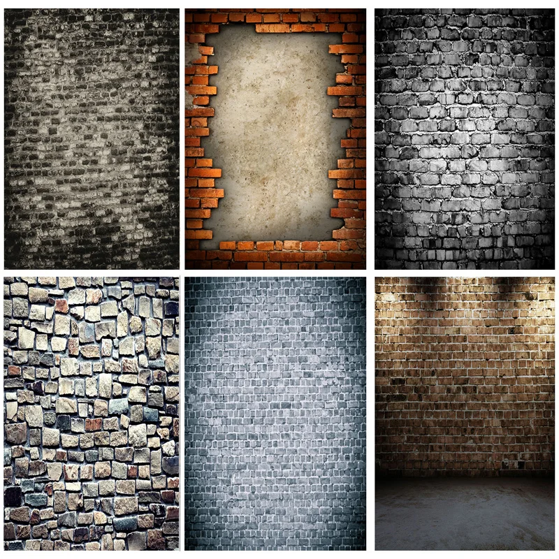 

Vinyl Custom Vintage Brick Wall Photography Backdrops Wooden Floor Photo Background Studio Prop 21123 ZQ-02