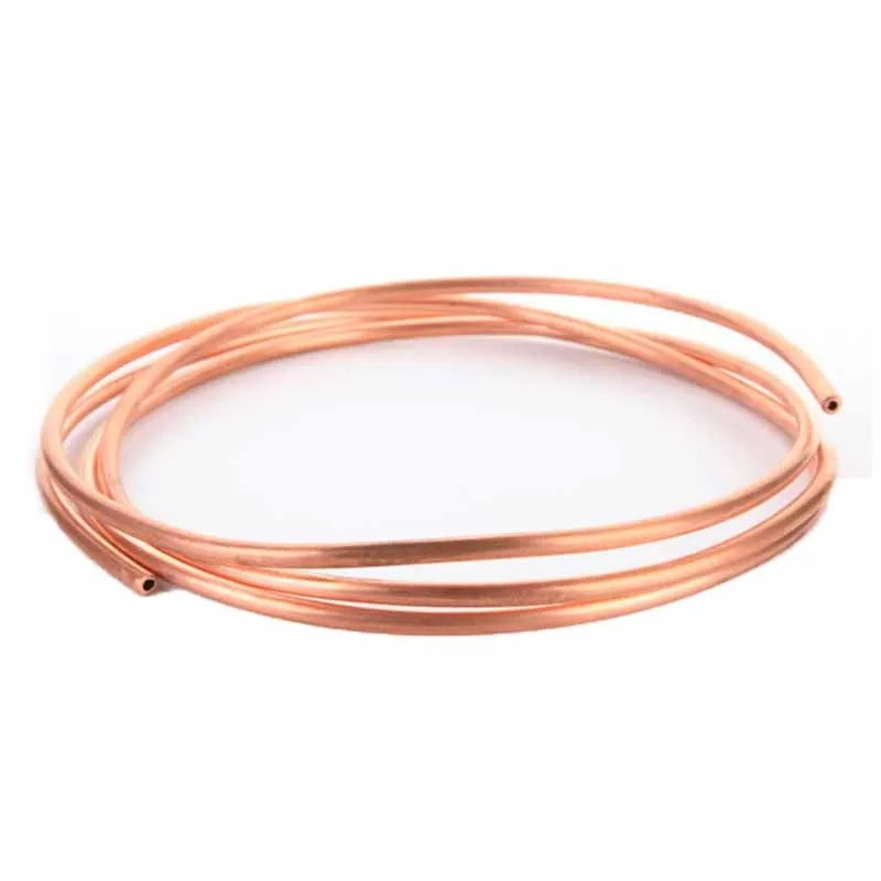 Soft Copper Tube Copper Coil 99.9% T2 Air Conditioning Pipe Red Copper OD 2/2.5/3/4/5/6/6.35/8/9.52/10mm Wall Tube Thk 0.5~1.5mm