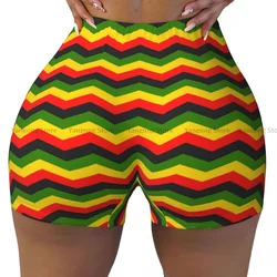 Women Yoga Shorts Jamaica Chevron Pattern Workout Shorts Fitness quick-dry Ladies Yoga Gym Running Short Pants Sportswear