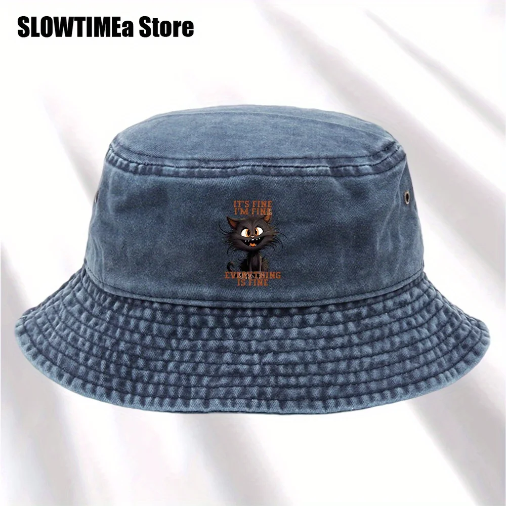 1pc Hat, Washed Hat, Event Party Hat, Breathable Hats, Outdoor Travel Bucket Hat, Easy to Maintain Folding Hat, Foldable Fisherm
