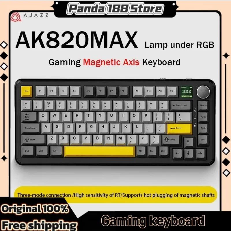 

Ajazz Ak820max Magnetic Axis Mechanical Keyboard Customization Hot Plug Thri Mode 8k Polling Rate Computer Peripheral Game