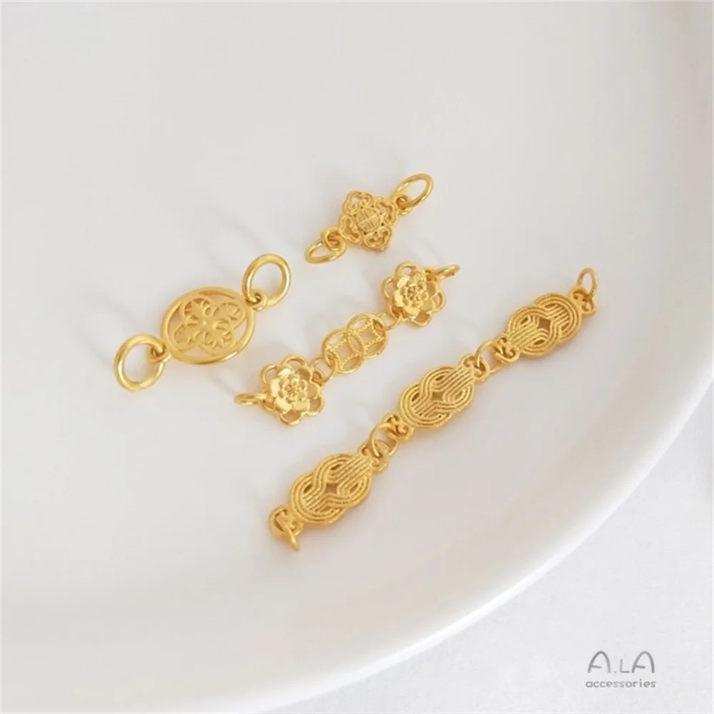 Vietnam Shajin Double Suspension Chain Connection Buckle Accessories Handmade DIY Fulu Bracelet Jewelry Materials K208