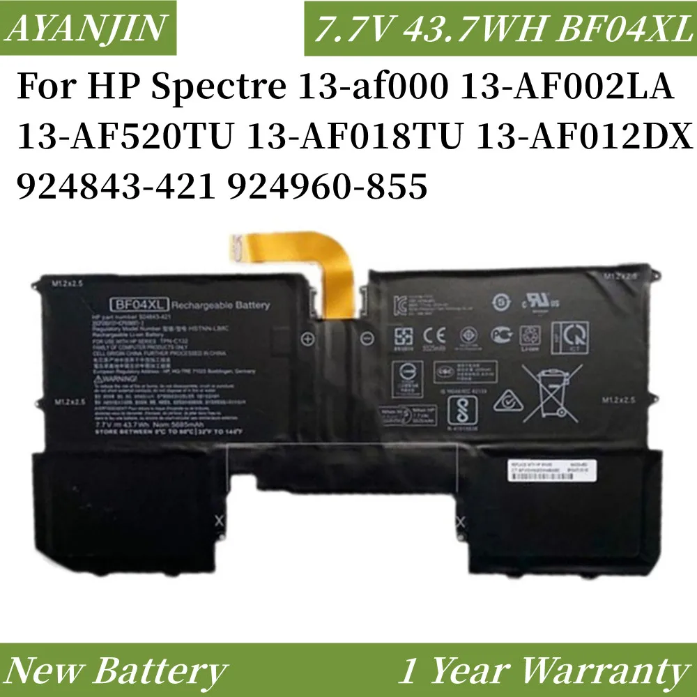 

7.7V 43.7Wh BF04XL Battery for HP Spectre 13-af000 13-AF002LA 13-AF520TU 13-AF018TU 13-AF012DX 924843-421 924960-855 HSTNN-LB8C