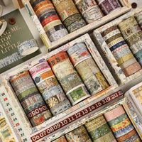 24Rolls Retro Scrapbooking Washi Tape Set Vintage Adhesive Sticker Decorative Journaling Classical Fashion Masking Tape