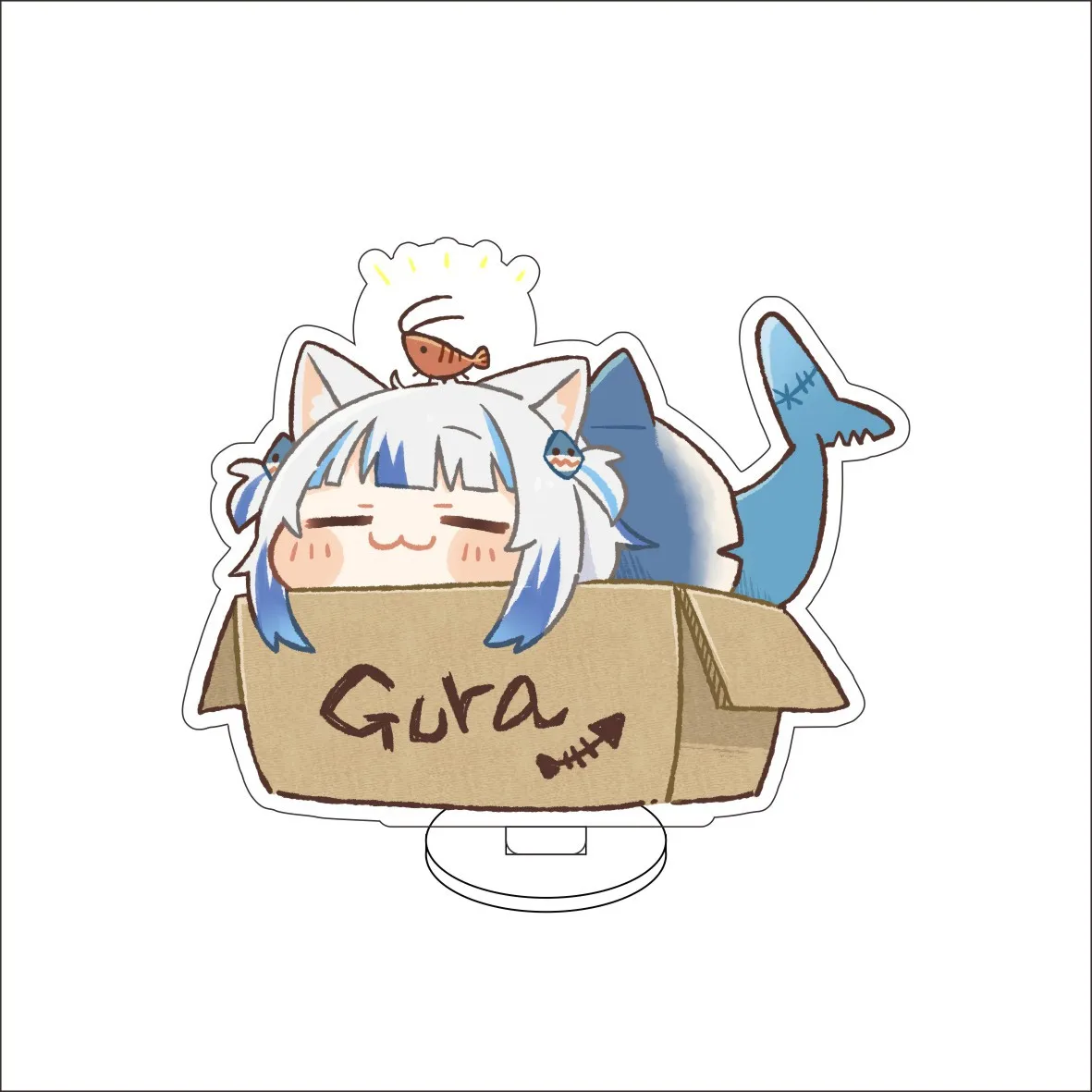 10CM Anime ‌Hololive EN VTuber Cos Gawr Gura Figure Acrylic Stand Goods Cute Ornaments Chrismas Birthday Lovely Gifts view 5