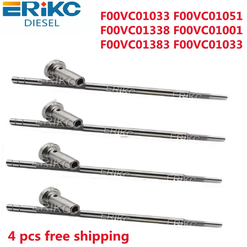 

ERIKC 4 PCS F00VC01033 F00VC01051 F00VC01338 F00VC01001 F00VC01383 F00VC01033 Common Rail Injector Valve