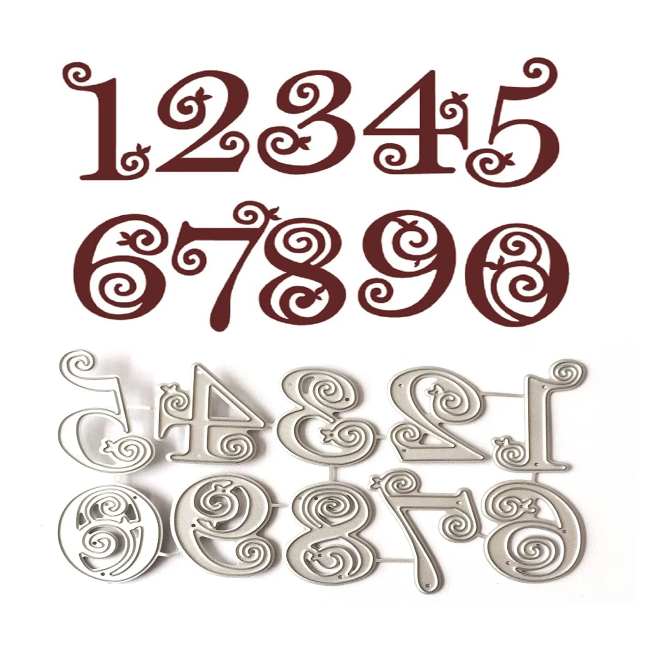 0-9 Lace Numbers Digits Metal Cutting Dies Stencils For DIY Scrapbooking Words Photo Album Decorative Embossing DIY Paper Card