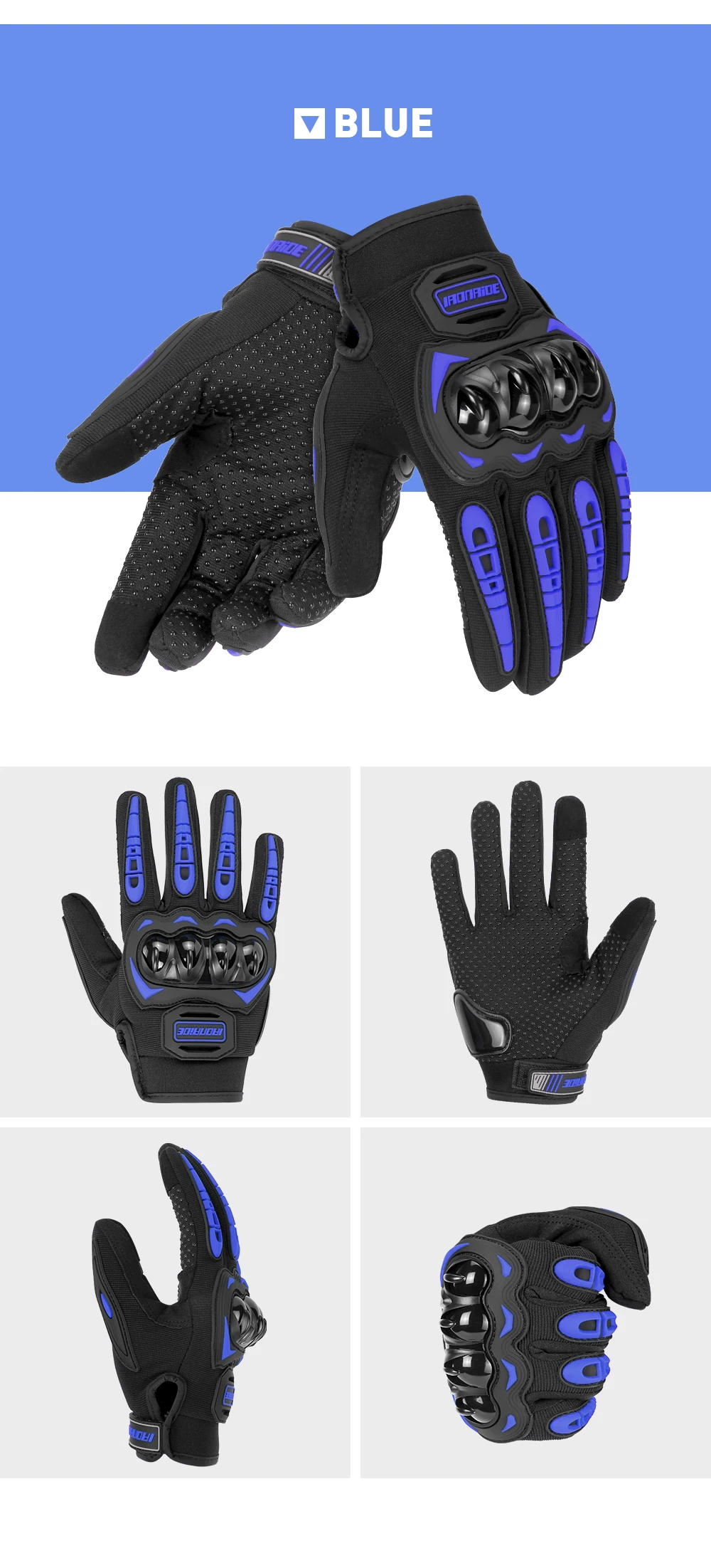 Motorrad Handschuhe Sommer Wasserdichte Touchscreen Voll Finger Handschuhe Schutz Anti-herbst Guantes Moto Nicht-slip Reiten Handschuhe – Detail 11