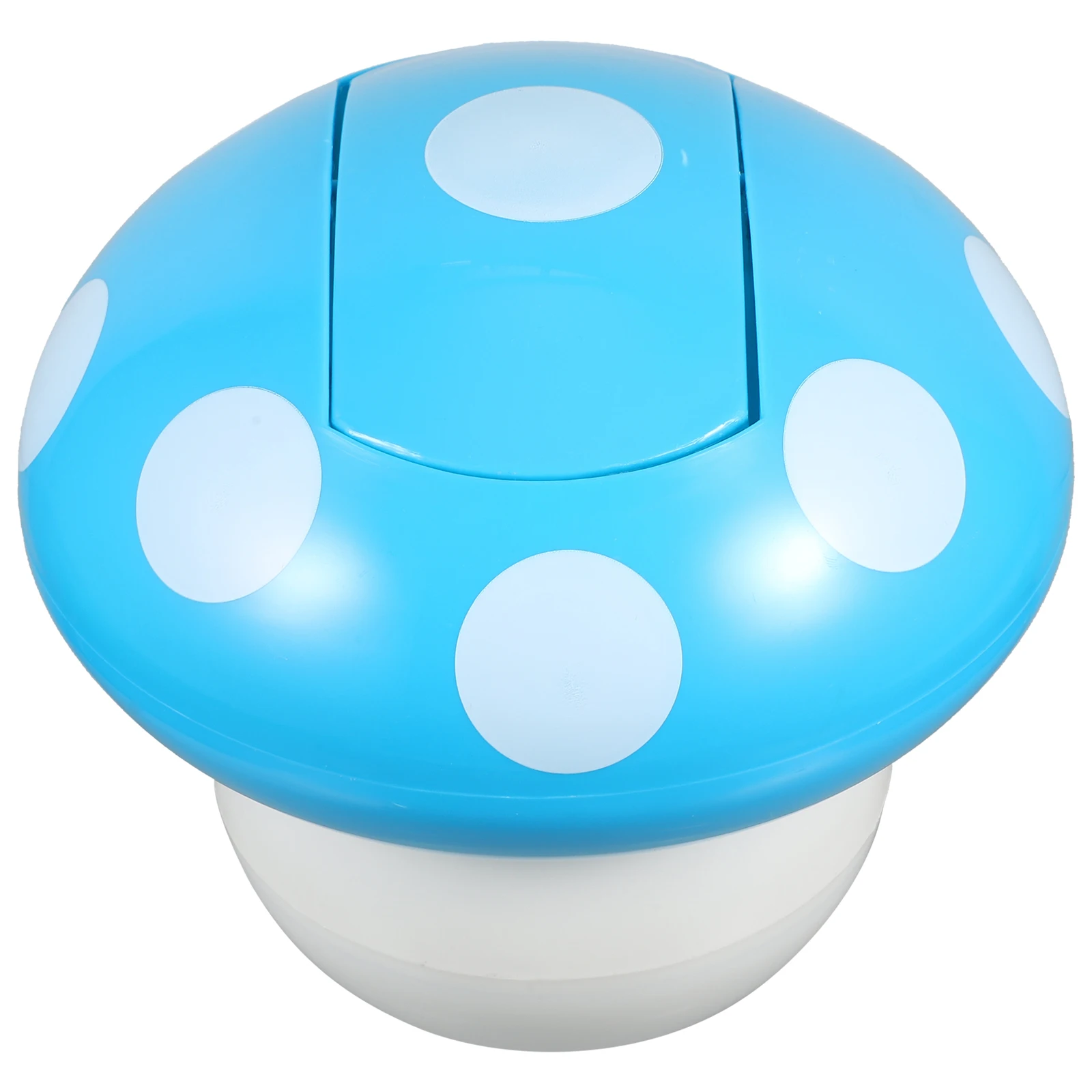 

Stable ABS Cute Desktop Trash Can Small Garbage Bin with Lid Mini Wastebasket Mushroom Shaped Decorative Office Bedroom Car Blue