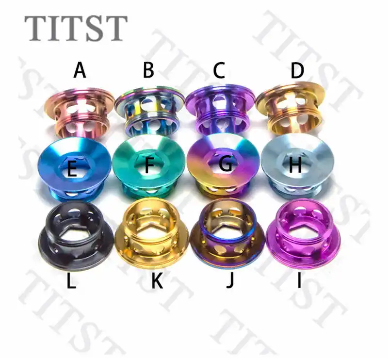 TITST  Bicycle Crank Cover Screws  Plum Blossom Titanium Alloy Mountain Highway Bike Bicycle Accessories