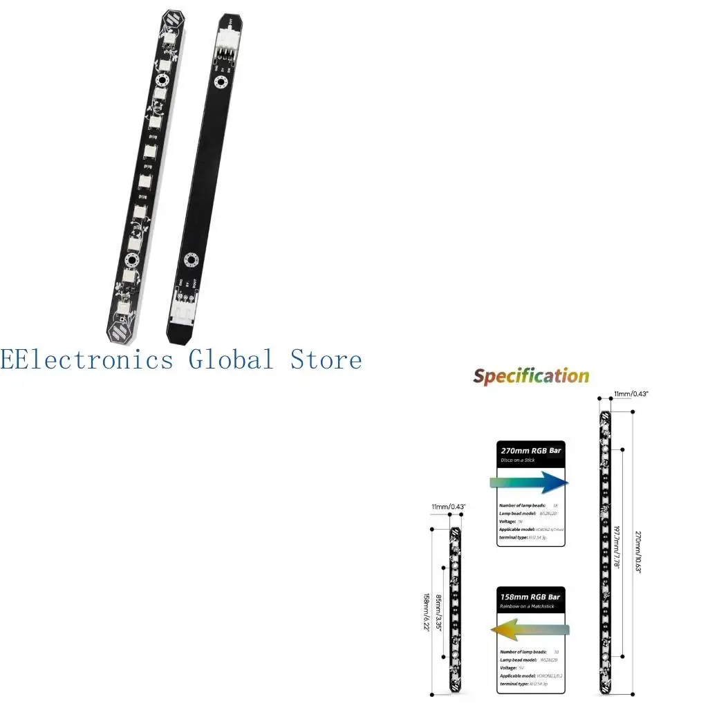 

462B WS2812B-RGB Light Bar RGB Strip for Voron 0.1/0.2/2.4 3D Printer LED Strips