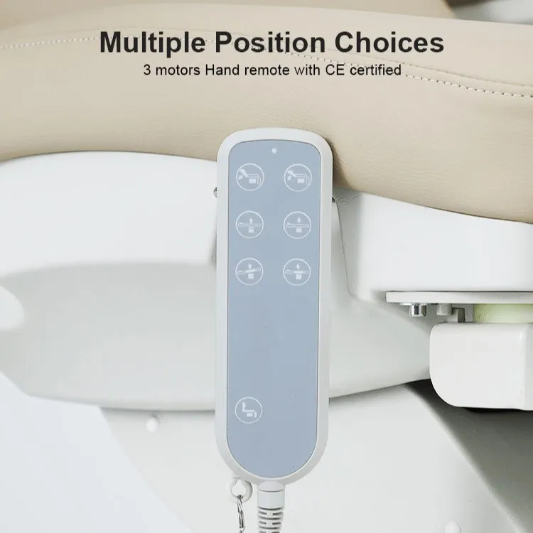 Electric Beauty Bed with Thigh Separator, Automatic Lifting Table for Aesthetic Surgery & Microblading