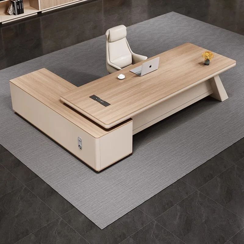 Desk Boss Table Italian Light Luxury Desk And Chair Combination Office Chairperson Manager Desk President Office Computer