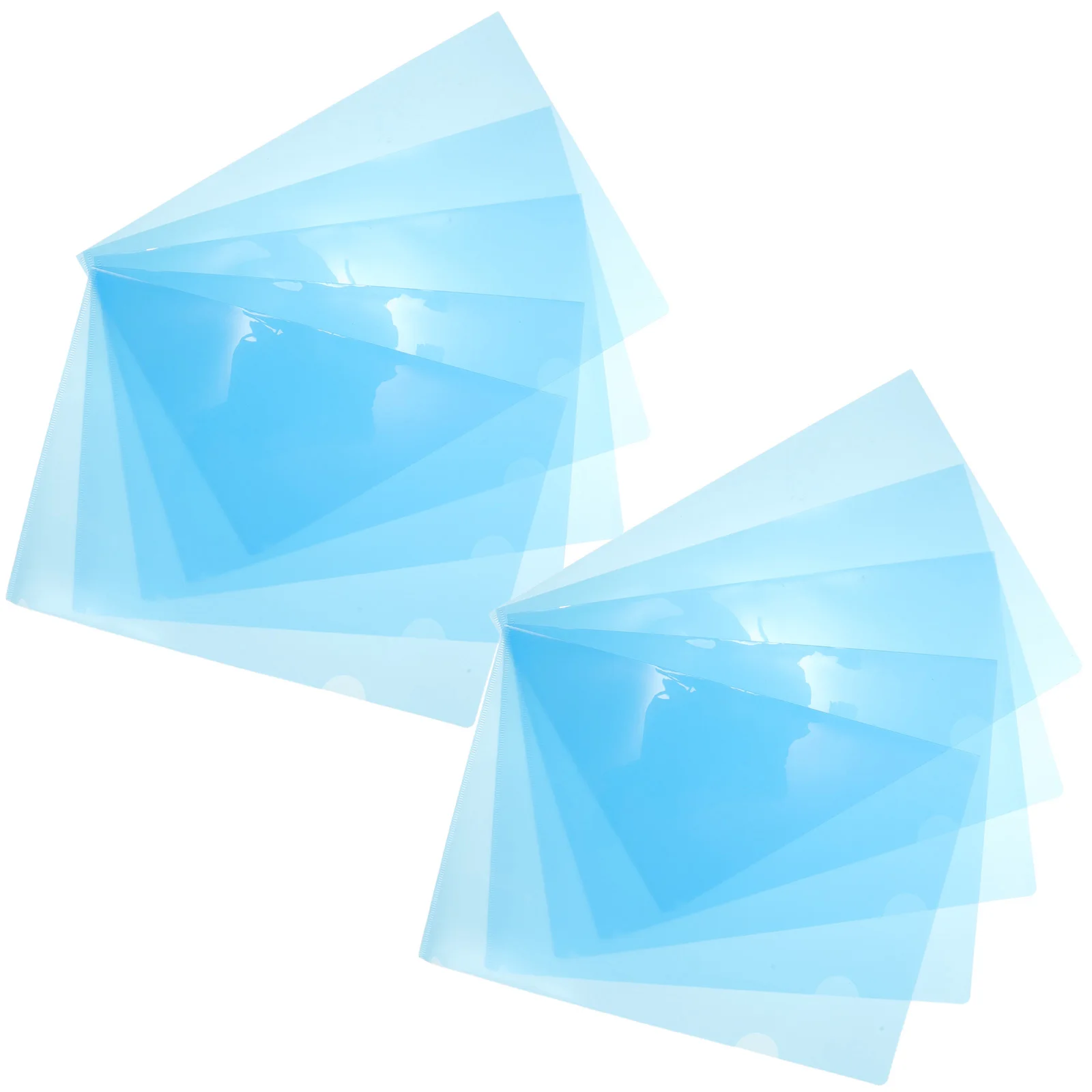 12 قطعة من مجلدات الملفات الواضحة واقيات المستندات البلاستيكية L نوع مفتوح الختم مكتب دراسة منظم تخزين مجلد ملفات واضح