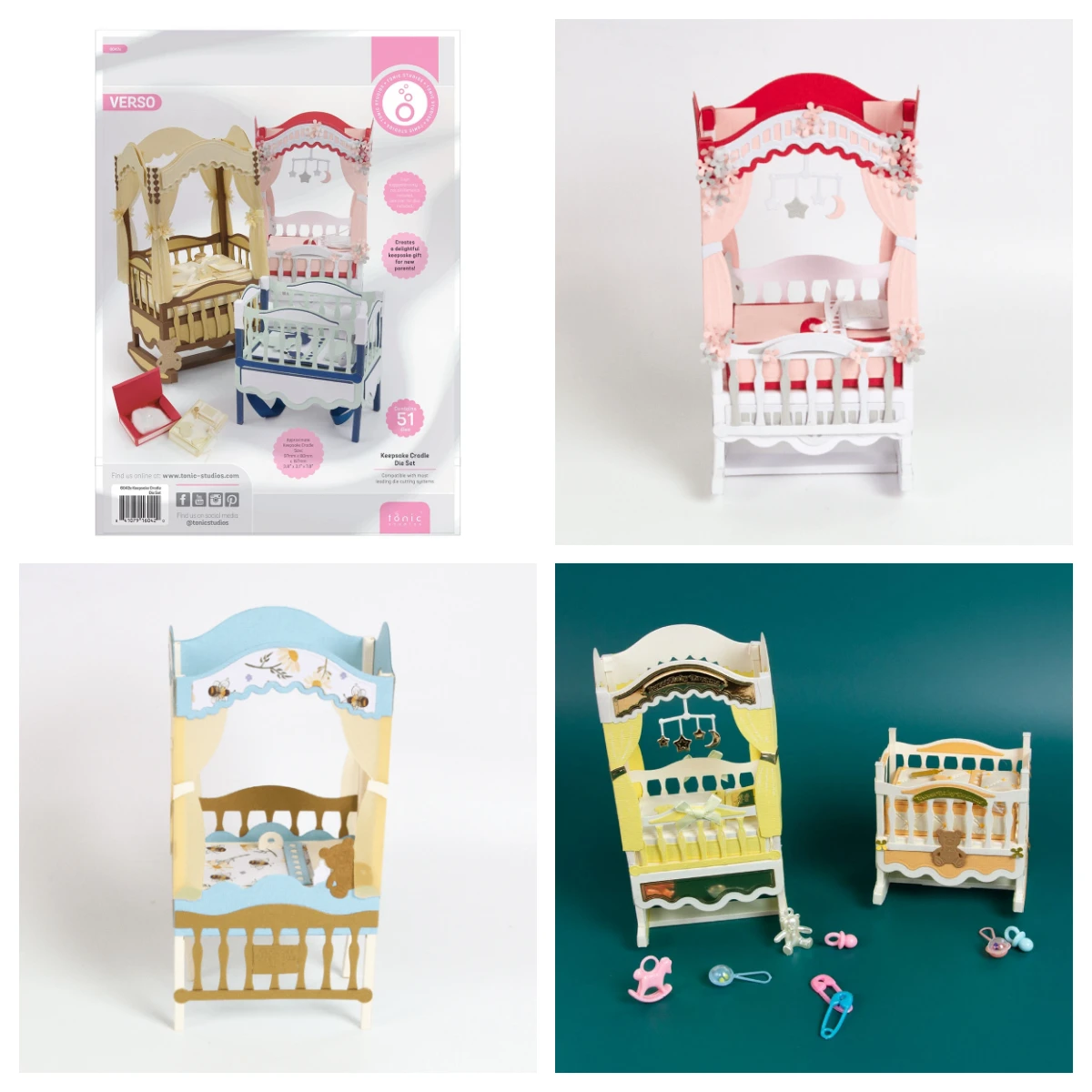

April 2026 New Keepsake Cradle - Showcase Die Set Beautiful Barrel Bag Gift Box Dies for DIY Scrapbooking Greeting Card Handmade