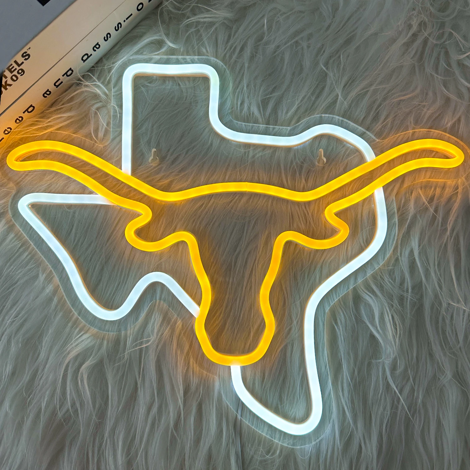 Bull's Head Map Neon Sign LED Neon Light For Bedroom Living Room Men's Private Space Game Room Club Beer Bar ART Wall Decoration