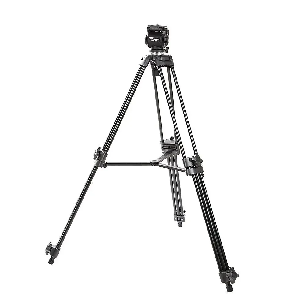 WF717 1.89m Height/Professional WF-717 Video Tripod + Fluid Pan Head Kit 189cm 8kg for DV DSLR