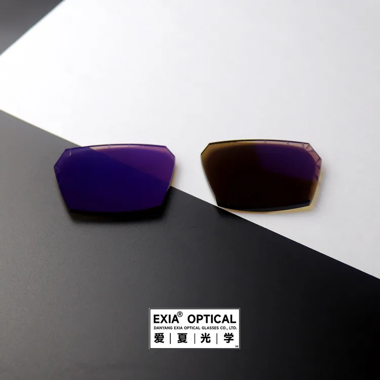 

EXIA M26CUT2 Rimless Sunglasses Cutting Lenses UV400 Brown Color SHMC AR Blue Coatings