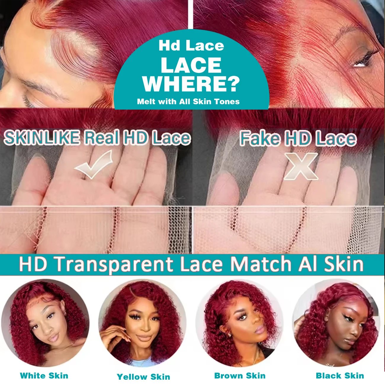 High Density 99J Burgundy Human Hair Transparent HD Straight 13x6 Lace Frontal Wig For Women 13x4 Glueless Lace Front Wigs image 5