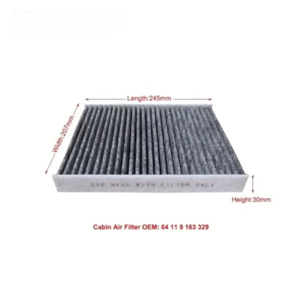 2 Stuks Pollen Cabine A/C Luchtfilter Voor Bmw 5 Serie F07 F10 F11 520d 520i 528i 530i 550i M5 N47 N52 N55 64119163329