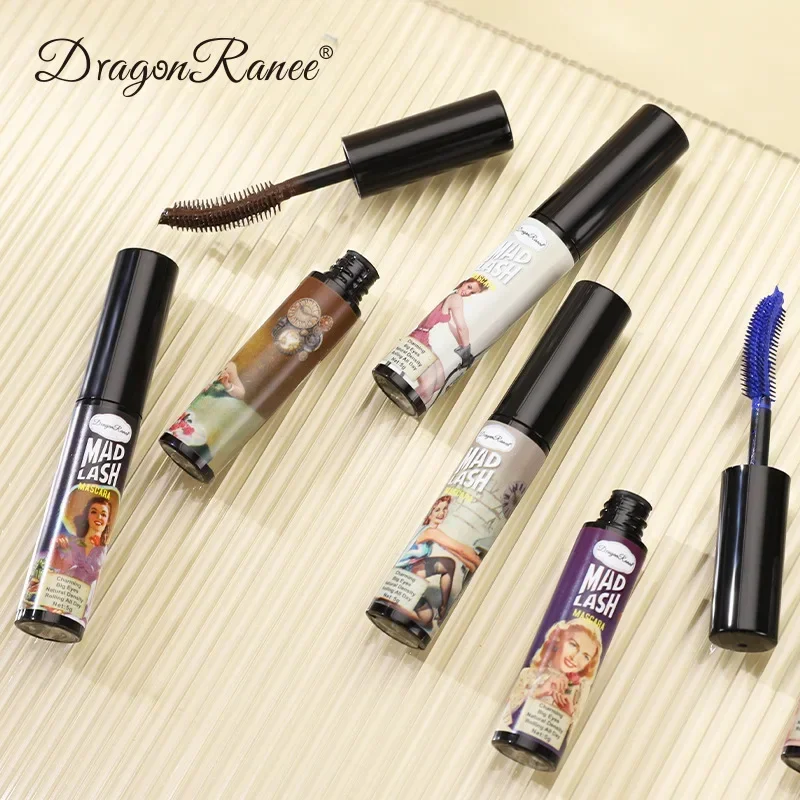 แฟชั่นมาสคาร่าสีขาวแต่งหน้า 4D Silky Natural Long Lash มาสคาร่ามาสคาร่ากันน้ําหนา Lasting Curling