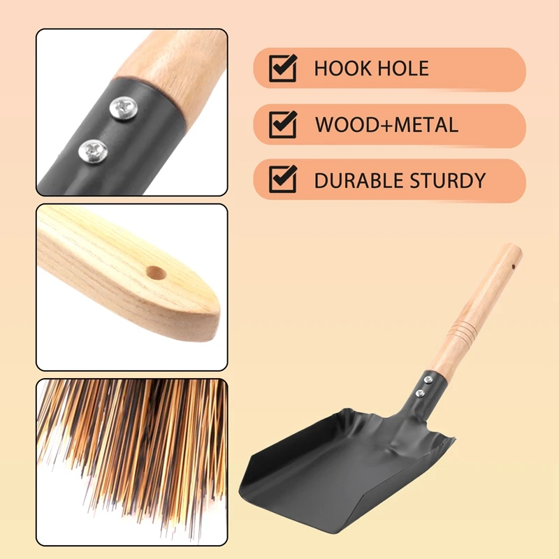 مجموعة فرش مجرفة الفحم والموقد ABXF، مجرفة وفرشاة الموقد، مجموعة الموقد مرتبة، مجموعة أدوات الموقد، أدوات حفرة النار