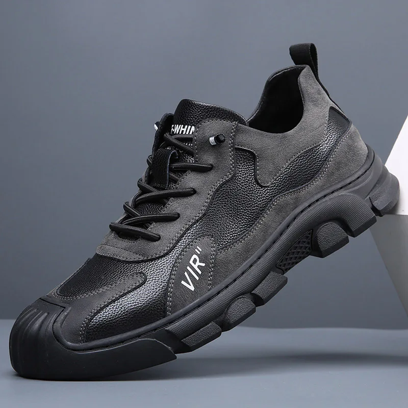 

Autumn Shoes for Men Leather Casual Shoes Outdoor Fashion Sport Style Hiking Shoes Street Lace-up Sneaker