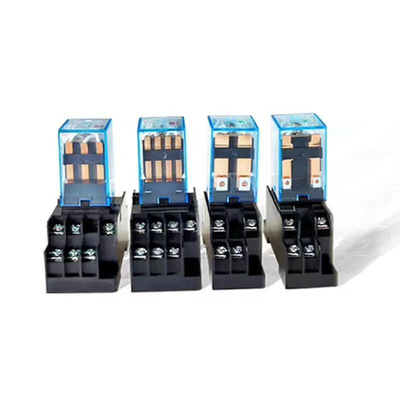 JQX-13F MY2NJ MY3NJ MY4NJ 8/11/14 Pins Contact AC220/110/36/24/12V DC110/24/12V Coil Power Rate of Work Relay With Socket Base