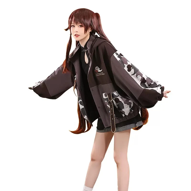 

Game Genshin Impact Hutao Hu Tao Cosplay Daily Coat Women men Costume Clothes Anime Cos Fashion Halloween Coat