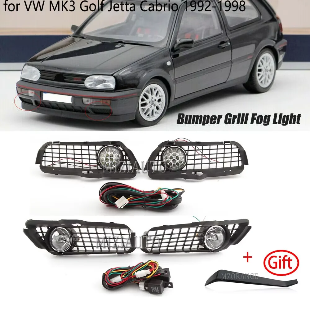 

Рамка противотуманных фар для Volkswagen VW Golf 3 MK3 Jetta Cabrio 1992-1998, передний бампер, фары, противотуманные фары, решетка соединительного провода