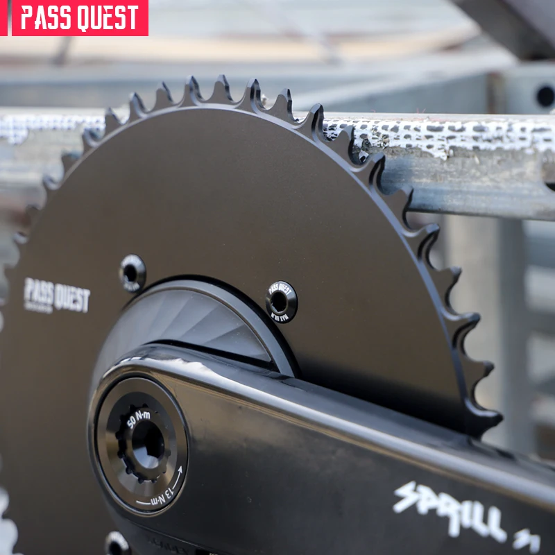 PASS QEUST 110BCD AERO Bicycle Chainring 36T-60T 7075 Material for SHIMANO R2000/R3000/R4700/R5800/R6800/R9000 Power Meter