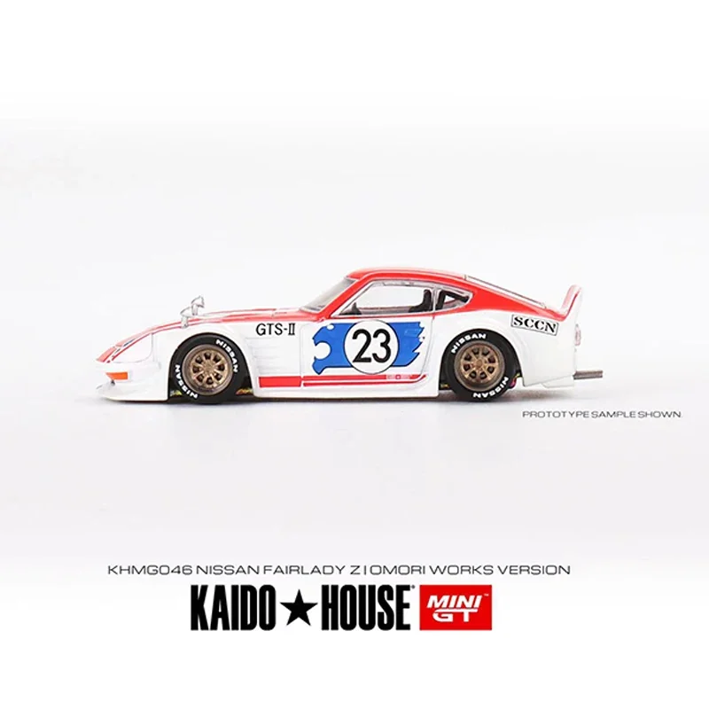 MINIGT 1:64 Model Car Fairlady Z Kaido GT Omori Works Alloy Open Hood Vehicle #KHMG046