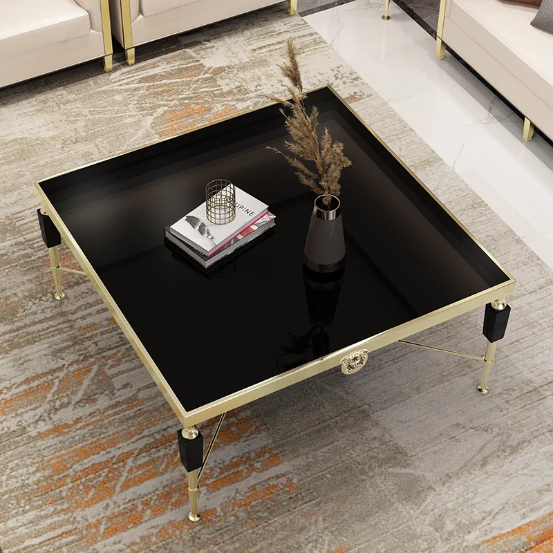 

Журнальный столик JC Furniture Gold из нержавеющей стали с золотым покрытием, набор для гостиной, стеклянный, роскошный журнальный столик