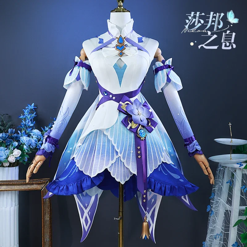 Nicou new style Nicou cosplay costume full set dress uniform outfits Genshin impact breeze of Sabaa nylon cosplay dress wig shoe