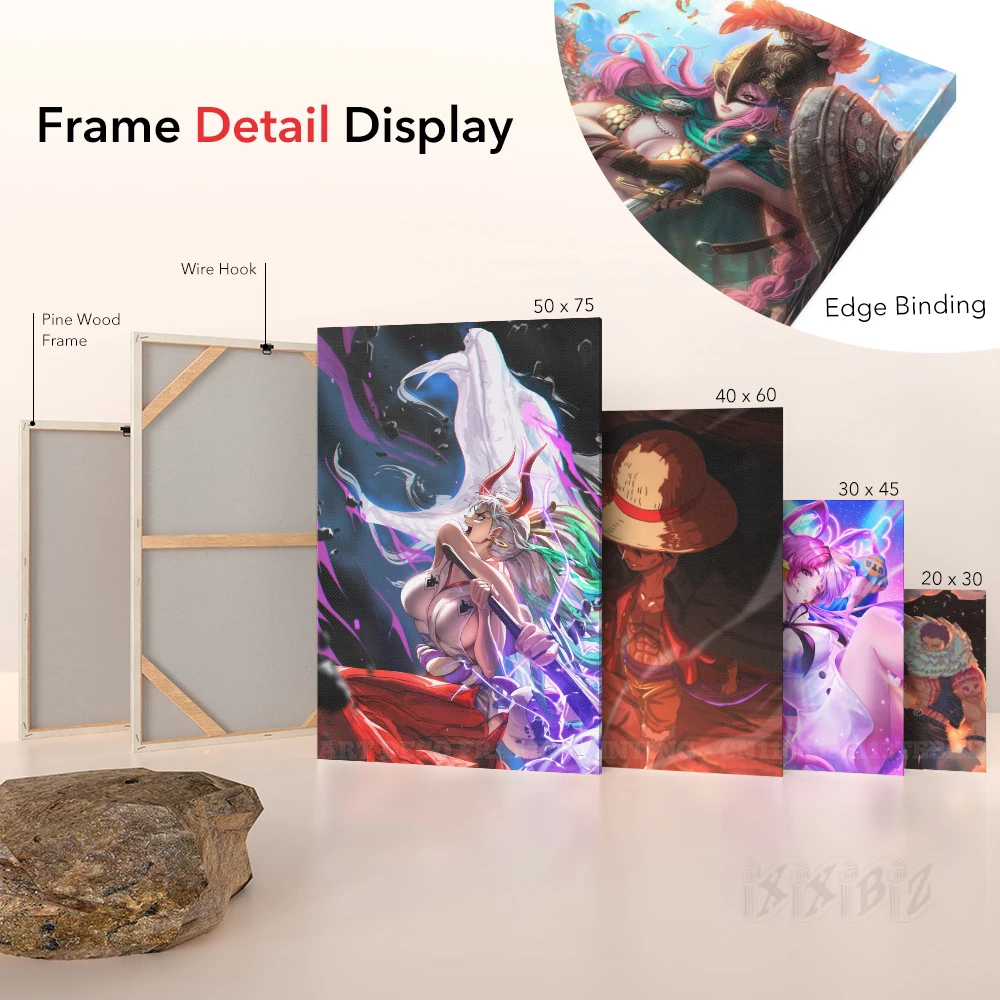 1 قطعة أنيمي قطعة واحدة ديكور المنزل يطبع مع اللوحة المؤطرة HD صور الداخلية جدار الفن HD قماش المشارك خلفية السرير #4