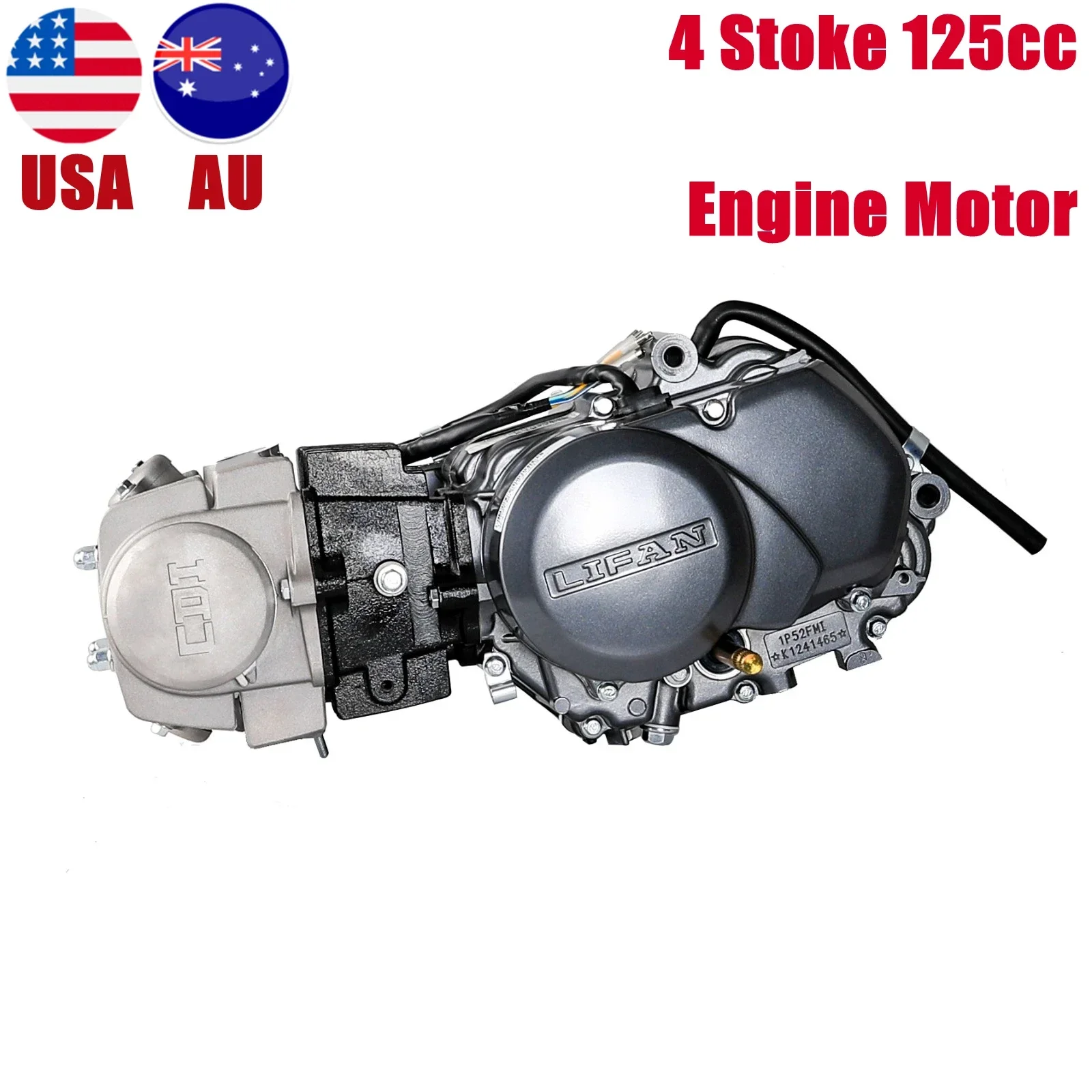 4-Stroke Lifan Engine Motor 125cc Dirt Bike Engine Motors  4 Gear N-1-2-3-4  for Honda XR50 CRF50 XP CRF SSR