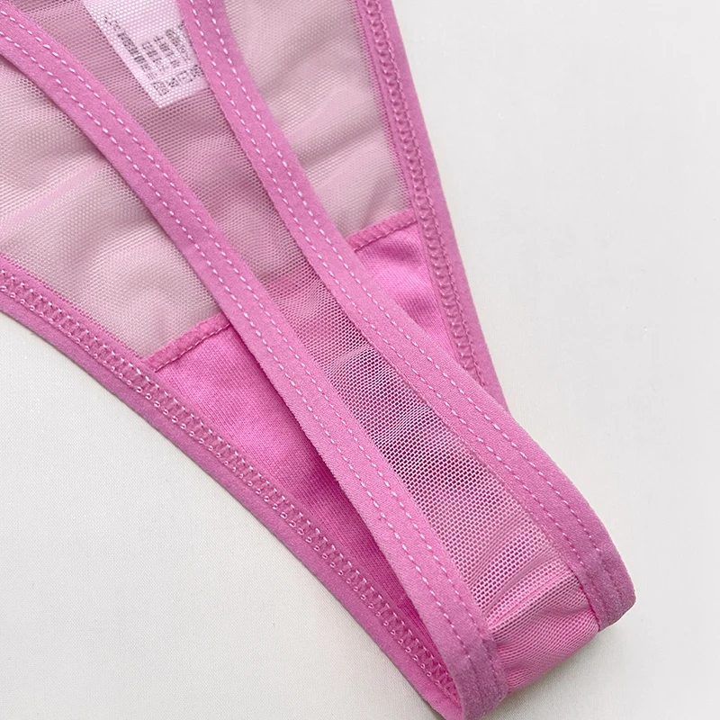 Spitzen-Netzstoff Damen-Slips Sexy Tanga Transparente Strass-Herz-Unterhosen Unterwäsche Mädchen G-String Dessous Fitness T-Back – Detail 14