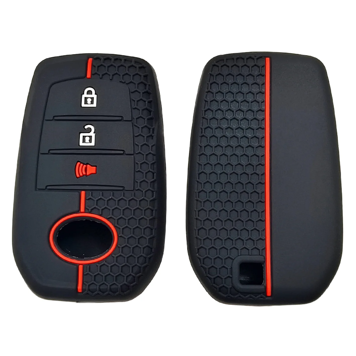 Suitable for Toyota Sienna remote control 3-button honeycomb pattern key cover Toyota Grivia Alpha silicone key cover
