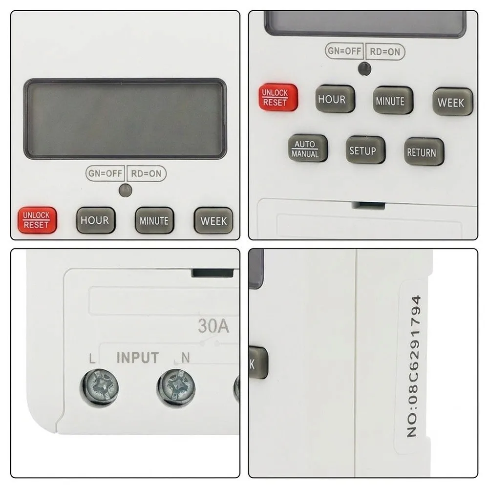 KG316TA AC220V 30A Programmable Timer Switch with LCD Display for For water Pumps For water Heaters and Network Routers