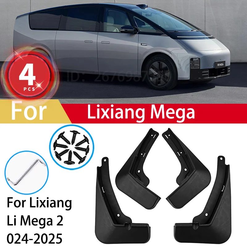 

4Pcs Mudguards For Lixiang Li Mega 2024 2025 Mud Flaps Splash Guards MudFlaps Front Rear Fender Car Accessories