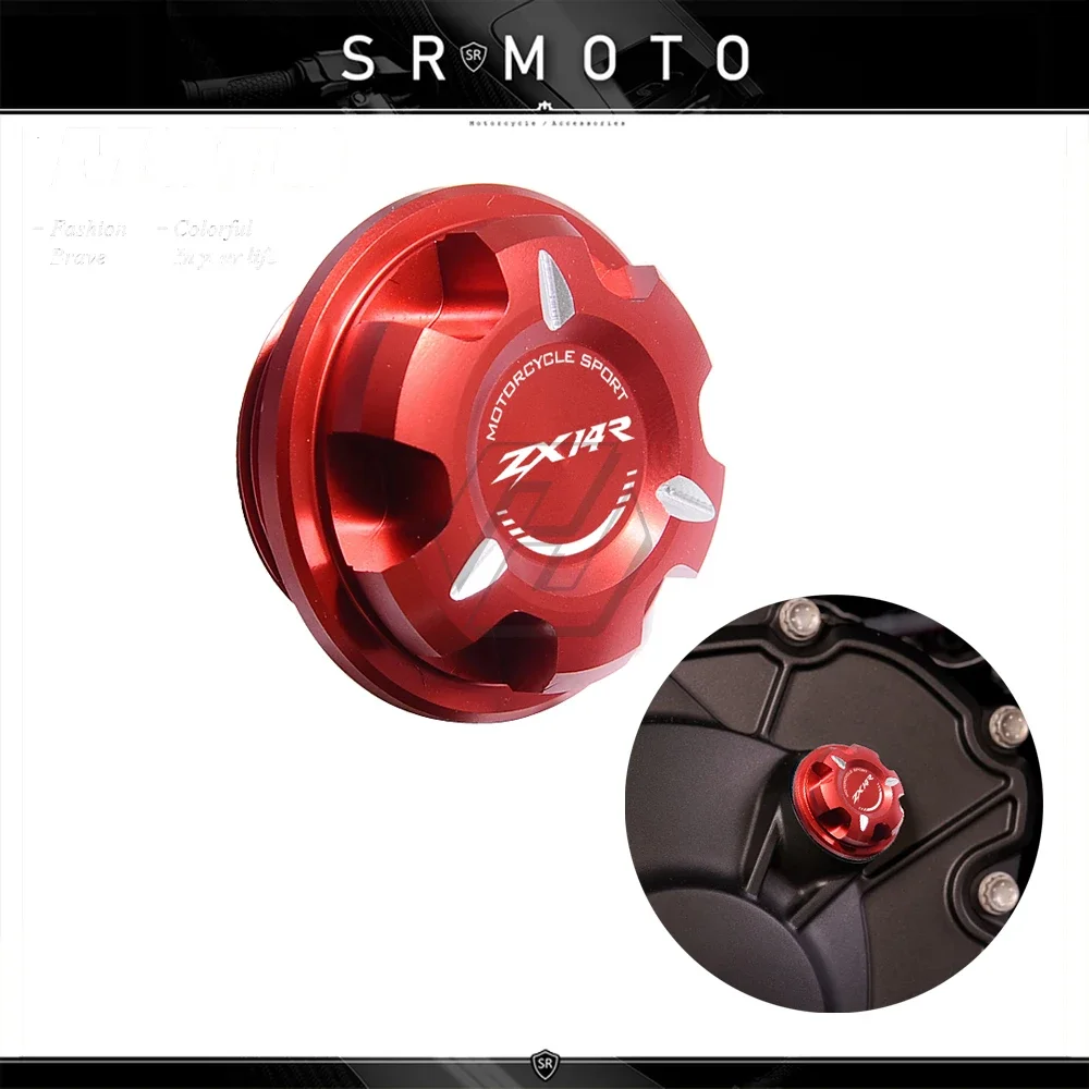 

Motorcycle Engine Oil Cap Bolt Screw Filler Cover Case for Kawasaki ZX14R ZX-14R